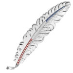 MONTANA RED, WHITE, & BLUE HAT FEATHER - HF4059RWB