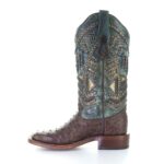 CORRAL LD BRWN/TURQ OSTRICH- A4059 - Image 2