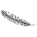 MONTANA ANTIQUED FEATHER BARRETTE-BA4059RTS