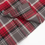 CAMISA RODEO FLANNEL MN LS SHIRT FLS300-310 GRAY RED - Image 3