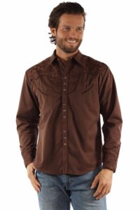 SCULLY FLORAL EMB. P-634 BRWN