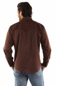 SCULLY FLORAL EMB. P-634 BRWN - Image 2