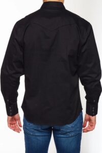 RODEO WESTERN SOLID TWILL SHIRT BLK AC108L - Image 2