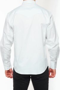 RODEO WESTERN SOLID TWILL SHIRT WHITE AC108L - Image 2