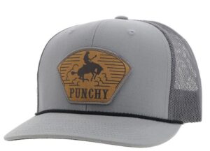 HOOEY CAVVY PUNCHY GREY W ROPE BLK 5032TGY