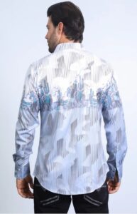PLATINI SATIN PANORAMIC PRINT WHITE AFL10226 - Image 2