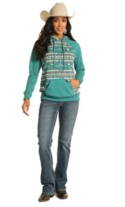 ROCK & ROLL CONTRAST SLEEVES HOODIE BW94T05003