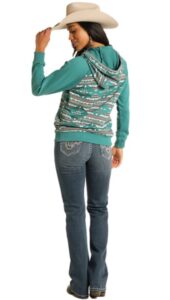 ROCK & ROLL CONTRAST SLEEVES HOODIE BW94T05003 - Image 2