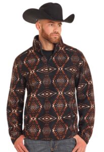 ROCK & ROLL PRINTED BERBER 1/4 ZIP BM91C04347