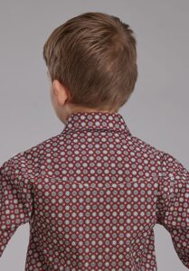 ROPER BOYS ALL OVER PRINT BURGUNDY 6023 - Image 2