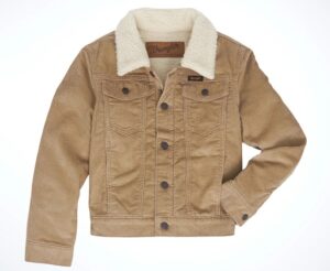 WRANGLER BOYS COWBOY CUT SHERPA LINED CORDUROY JACKET WHEAT 112352972