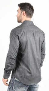 PLATINI MENS LS MODERN FIT STRETCH FOILED SHIRT FPL10249 - Image 2