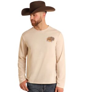 ROCK & ROLL LS BUFFALO TEE BU22T05599