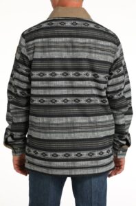 CINCH MEN'S CANVAS JACKET BLK/GREY MWJ1069002 - Image 6