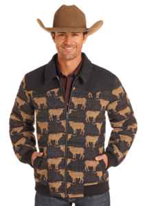 POWDER RIVER JACQUARD WOOL BOMBER DM92C04057