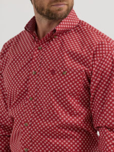 WRANGLER GEORGE STRAIT RED GEO PRINT 112356601 - Image 2