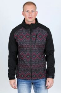 PLATINI AZTEC SOFTSHELL JACKET BLACK SSJ9476
