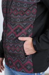PLATINI AZTEC SOFTSHELL JACKET BLACK SSJ9476 - Image 2