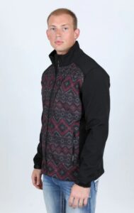 PLATINI AZTEC SOFTSHELL JACKET BLACK SSJ9476 - Image 3