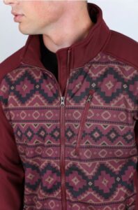 PLATINI AZTEC SOFTSHELL JACKET BURGUNDY SSJ9478 - Image 2