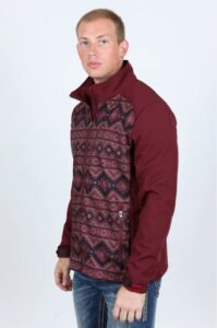 PLATINI AZTEC SOFTSHELL JACKET BURGUNDY SSJ9478 - Image 3
