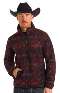 ROCK & ROLL PRINTED BERBER AZTEC PULLOVER BM91C05552