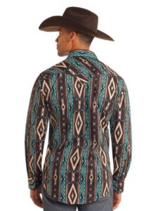 ROCK AND ROLL SOUTHWESTERN PRINTED LS SNAP BMN2S05476 - Image 3