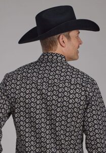 ROPER FLORAL PRINT SNAP PRINT BLACK/CREAM 1065 - Image 2