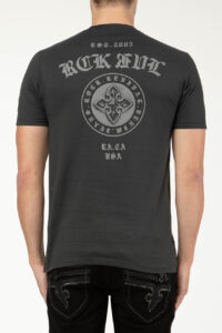 ROCK REVIVAL CHARCOAL CREWNECK T-SHIRT RRT3166 - Image 2