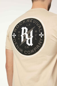 ROCK REVIVAL TAN CREWNECK T-SHIRT RRT3167 - Image 2