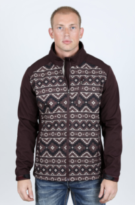 PLATINI AZTEC BROWN SOFTSHELL JCKT SSJ9479