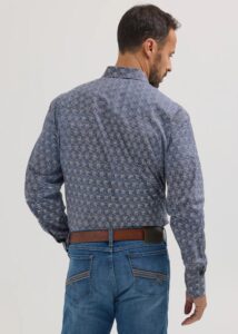 WRANGLER MEN'S LS 20X SNAP BLEU MOD PRINT SHIRT 112356579 - Image 3