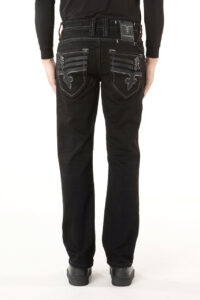 ROCK REVIVAL MEN JUSTINN RP3906J203S BLACK JEAN