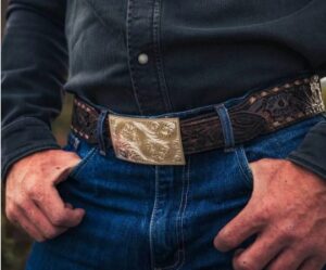 MONTANA SILVERSMITH SIMPLE CLASSIC SQUARE BELT BUCKLE 21000 - Image 2
