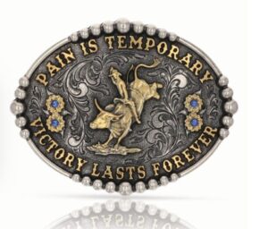PAIN IS TEMPORARY BULL RIDING ATTITUDE A829