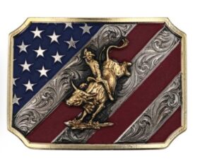 PATRIOT BULL RIDER ATTITUDE BUCKLE A865