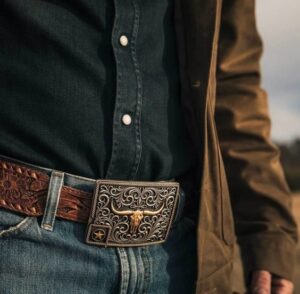 MONTANA LONESTAR LONGHORN ATTITUDE BUCKLE A984P - Image 3