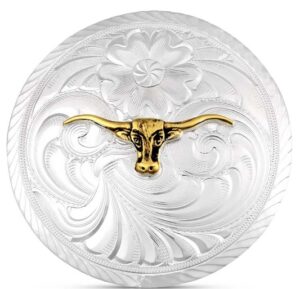 MONTANA SILVERSMITH LONGHORN SCARF CONCHO- SCF384S