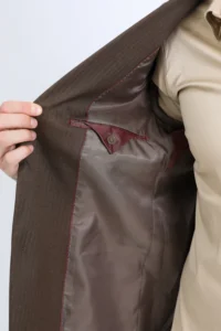 PLATINI Men's Double Button Western Brown Blazer BLW10527 - Image 4