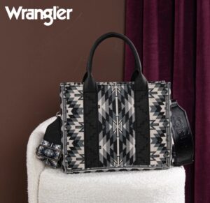WRANGLER SOUTHWESTERN PATTERN DUAL SIDED PRINT CROSSBODY BLACK WG22138120SBK - Image 2