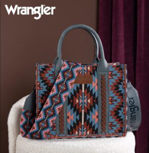WRANGLER SOUTHWESTERN PATTERN DUAL SIDED PRINT CROSSBODY NAVY WG22138120SNY