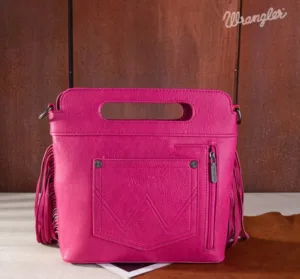 WRANGLER EMBROIDERED FRINGE CROSSBODY HOT PINK WG110G2010HPK - Image 2