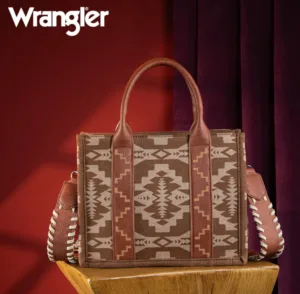 WRANGLER SOUTHWESTERN PATTERN DUAL SIDED PRINT CROSSBODY BROWN WG22128120BR - Image 2