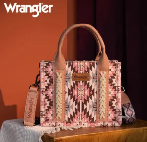 WRANGLER SOUTHWESTERN PATTERN DUAL SIDED PRINT MINI CROSSBODY PINK WG22138866SDPK