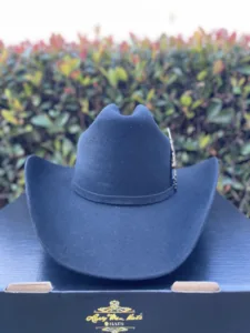 LARRY MEN HAT BLACK 50X WOOL TEXAS WITH FEATHER
