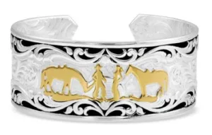 MONTANA SILVERSMITH BETWEEN FRIENDS CUFF BRACELET BC4437YG