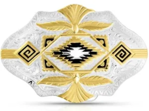 MONTANA SILVERSMITH SCALLOP SOUTHWEST BUCKLE 1190PTBK