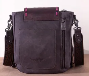 TRINITY RANCH FLORAL TOOLED CROSSBODY BAG COFFEE TR181G9360CF - Image 2