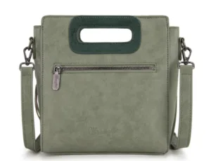 WRANGLER TOP HANDLE BOOT SCROLL FRINGE TOTE GREEN WG1932003GN - Image 2