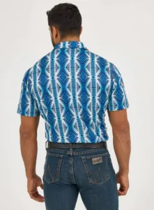 WRANGLER AZTEC PERFORMANCE MYSTIC BLUE POLO 112366978 - Image 2